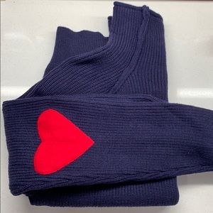 Chicwish Heart and Soul Patched Knit Sweater Navy